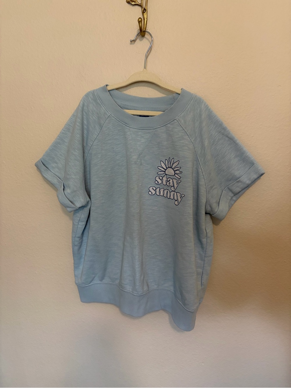 Old Navy Short-Sleeve Graphic Sweatshirt Girls Large
